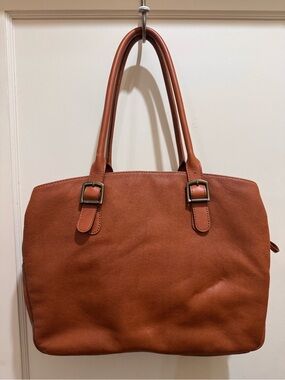 Mark & Graham Leather Tote in Cognac
